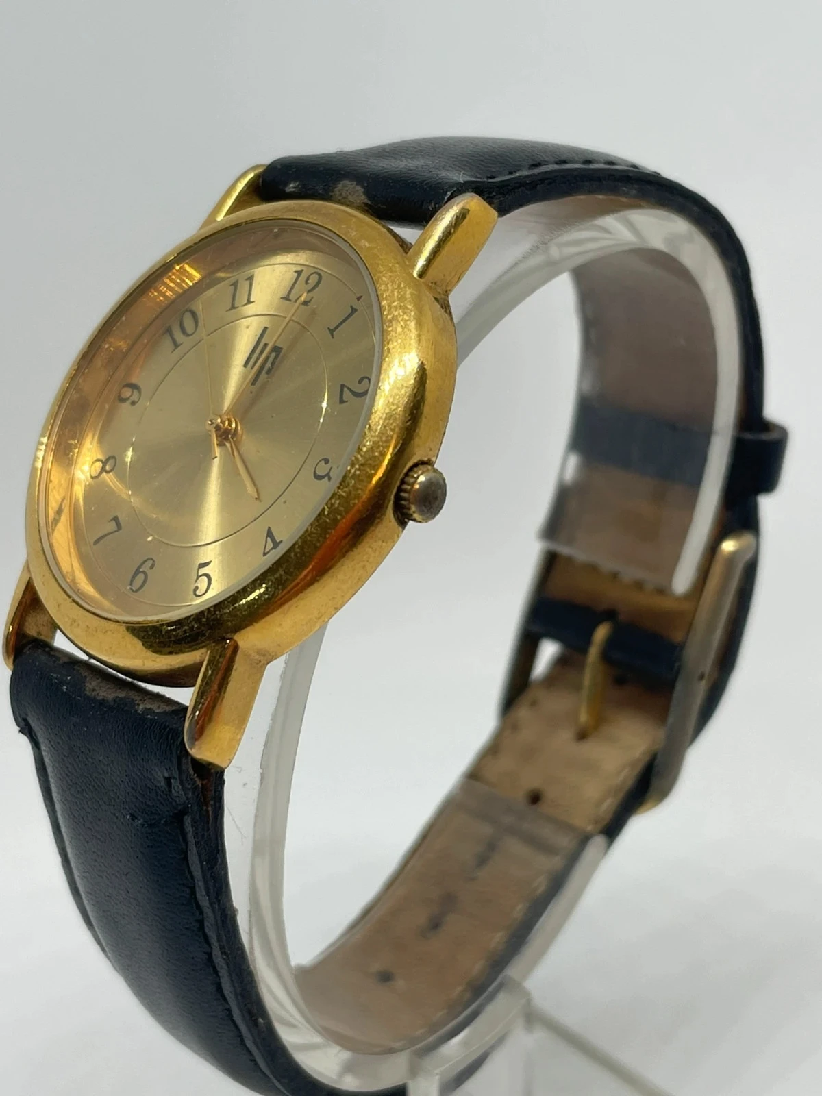 Reloj LIP vintage cuarzo dorado 33,6 mm – números arábigos, clásico francés 80/90 – photo 3